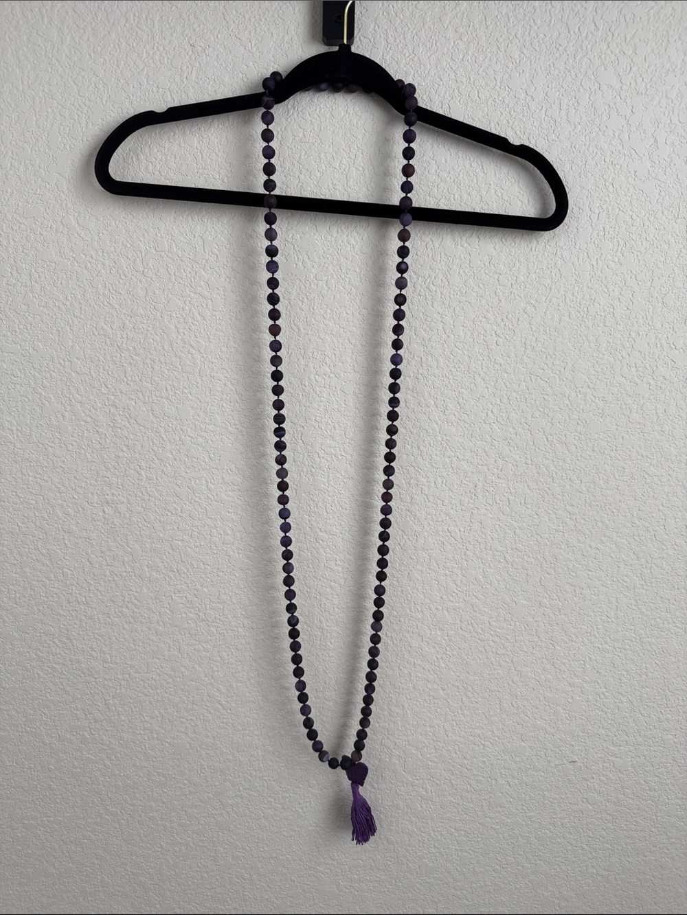 108 Bead Mala Purple Necklace- Handmade ~ 34 inches